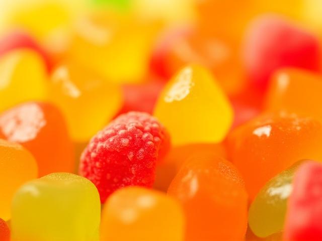 Vegane Fruchtgummis in bunten Farben